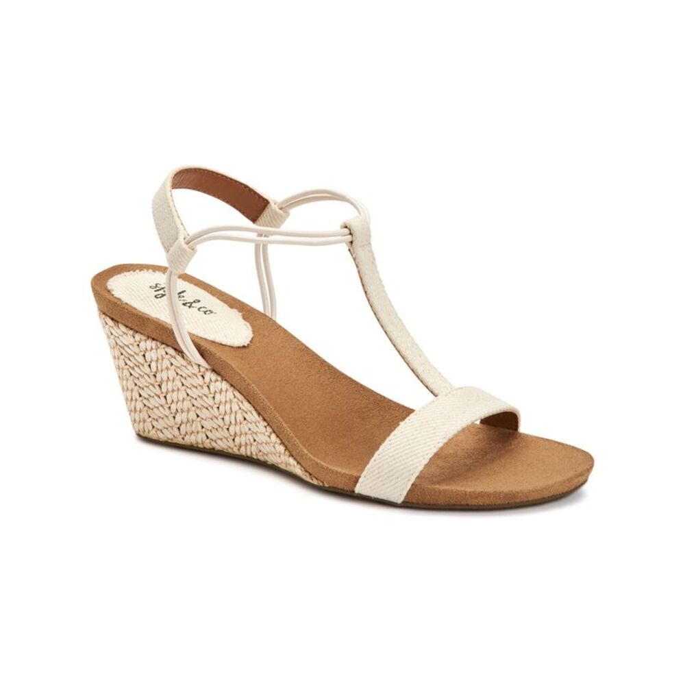 STYLE & COMPANY Womens Beige Mulan Toe Wedge Slip On Slingback Sandal 10.5 M